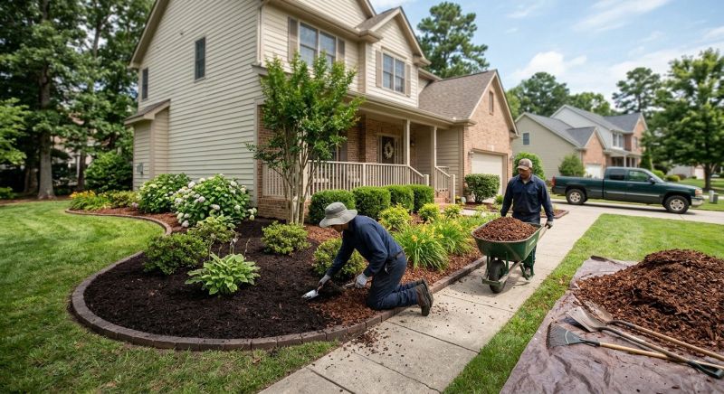 Pine Bark Mulch Installation in Ventura County, CA